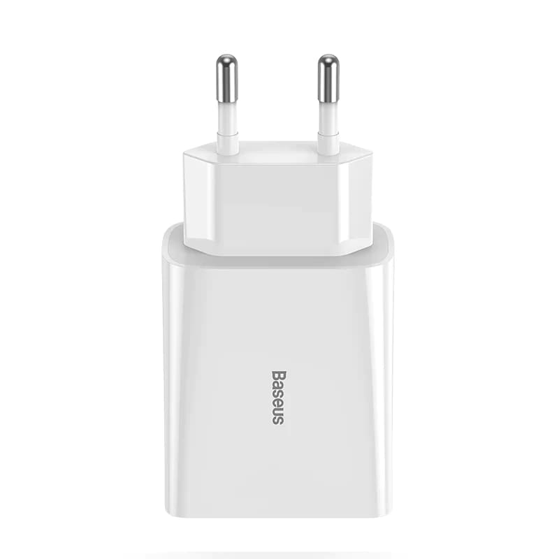 Buy Baseus Speed Mini Dual Qc3.0 Usb Charger 18w - White In Egypt | Shamy Stores