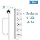Buy Ldnio Sc4408 High Quality Universal Power Strip 5 Power Socket 4 Usb Ports 2500w Overload Protector - White in Egypt | Shamy Stores