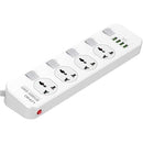 Buy Ldnio Sc4408 High Quality Universal Power Strip 5 Power Socket 4 Usb Ports 2500w Overload Protector - White in Egypt | Shamy Stores