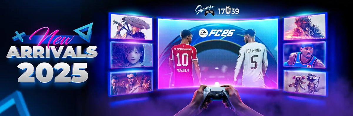 A PlayStation 5 console and controller, showcasing new video game arrivals for 2025.