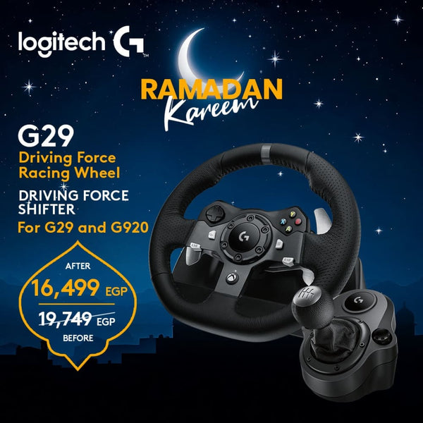 Buy Ramadan Offer: Logitech G29 Racing Wheel + Driving Force Shifter in Egypt | Shamy Stores