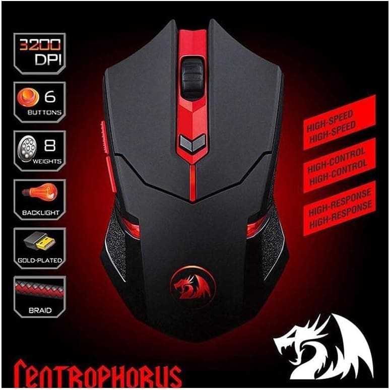 Buy Redragon M601-3 Centrophorus 3200 Dpi Gaming Mouse In Egypt | Shamy Stores