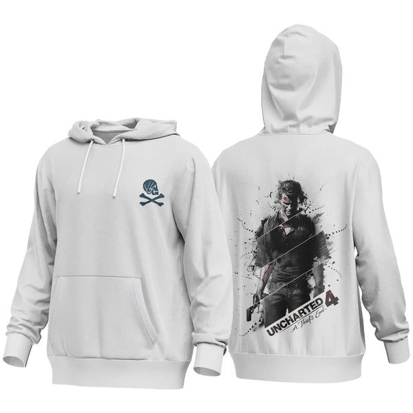 Buy Uncharted Artwork 1 Hoodie - White in Egypt | Shamy Stores