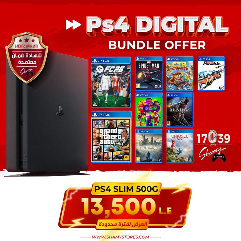 Buy Ps4 Digital Bundle Used with 9 Games in Egypt | Shamy Stores