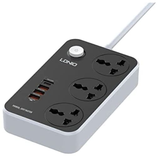 Buy Ldnio Sc3412 Pd Fast Charge 3 Sockets With 3 Usb Port Hub In Egypt | Shamy Stores