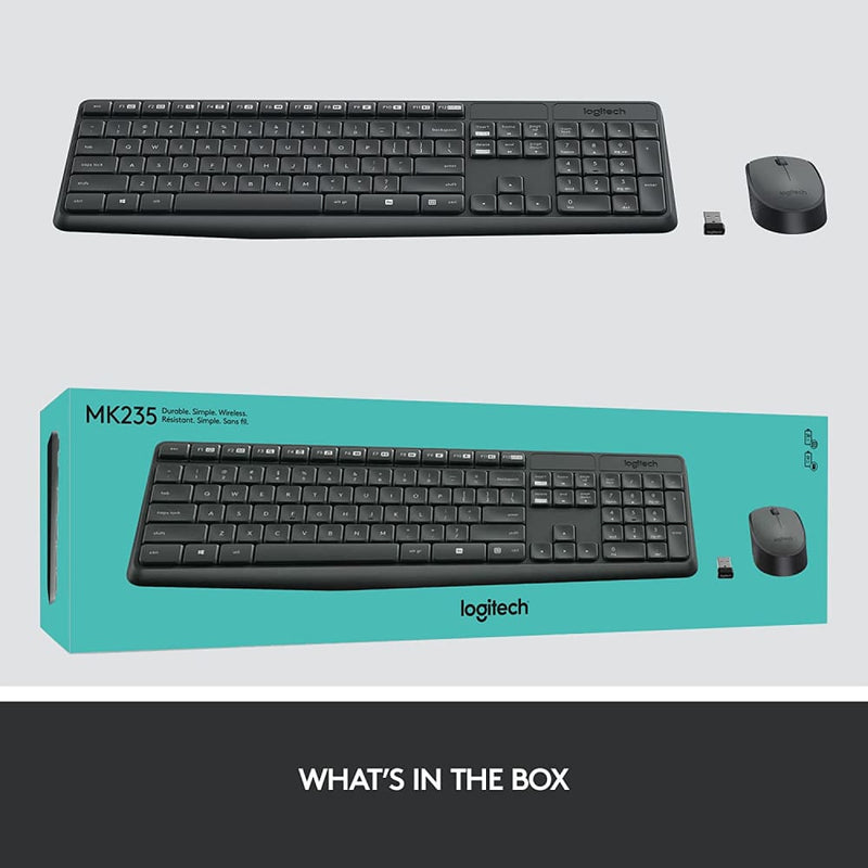 Buy Logitech Mk235 Wireless Keyboard And Mouse Combo In Egypt | Shamy Stores