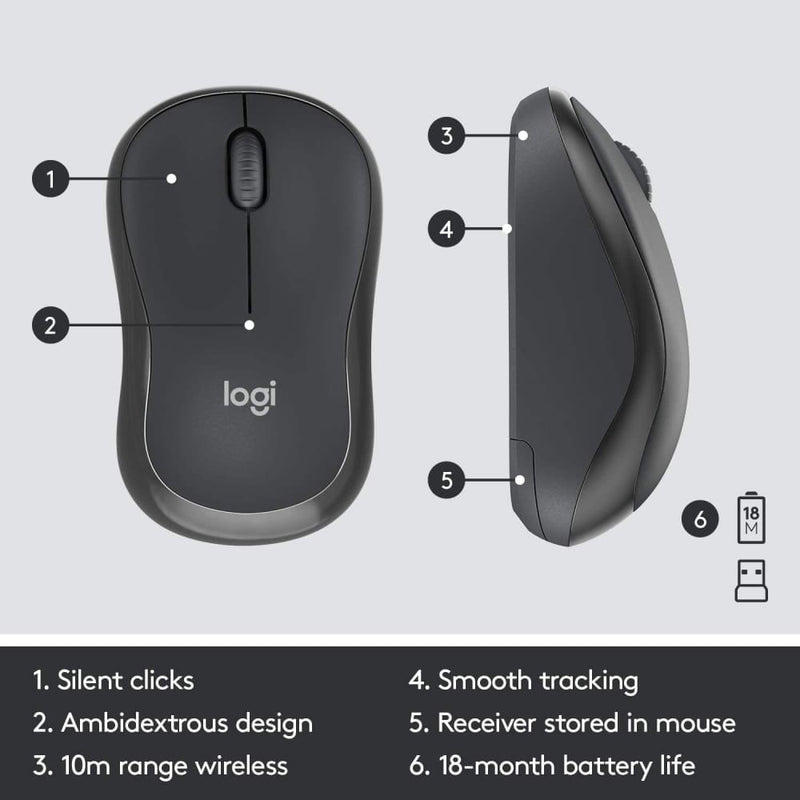 Buy Logitech Mk295 Wireless Mouse & Keyboard Kit With Silent Touch Technology In Egypt | Shamy Stores