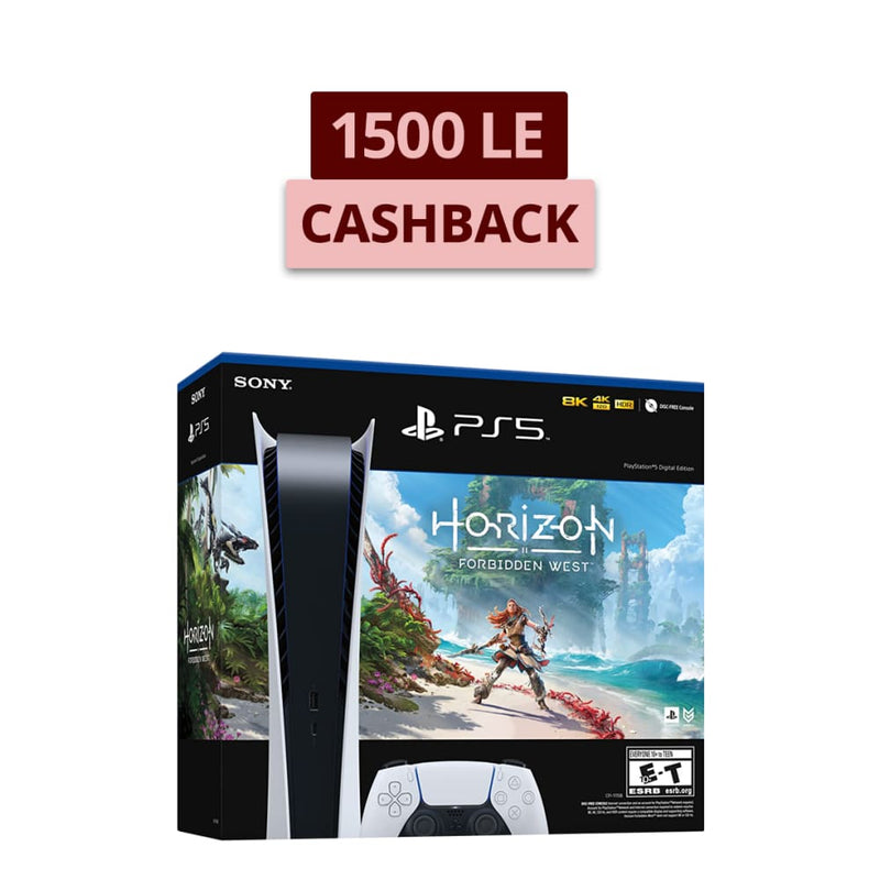 Buy Playstation 5 Digital Edition 1 Year Warranty + Horizon Forbidden West Code In Egypt | Shamy Stores