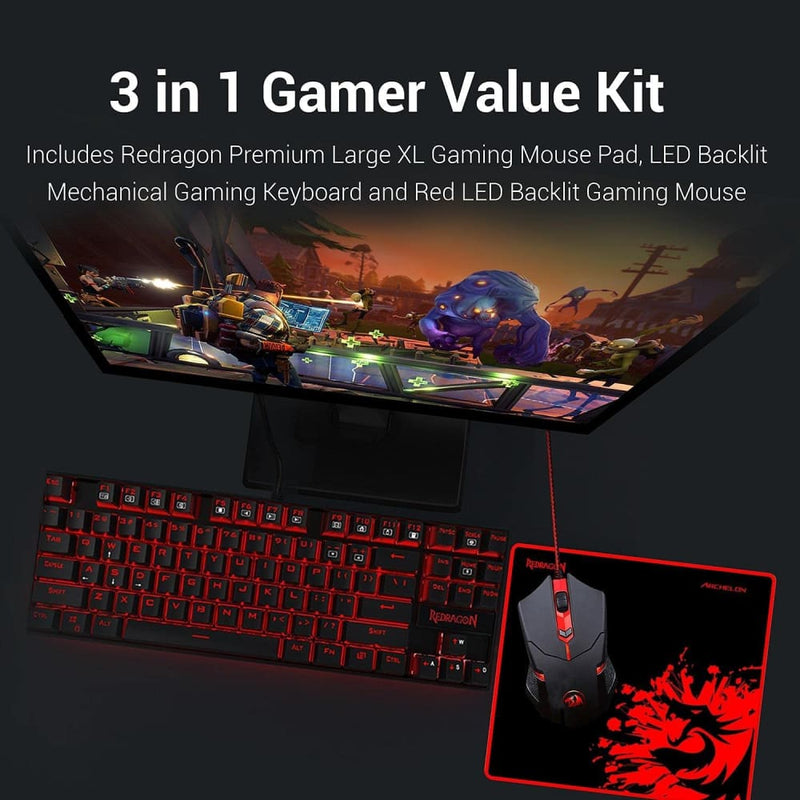 Buy Redragon K552-ba Keyboard & Mouse & Gaming Pad In Egypt | Shamy Stores
