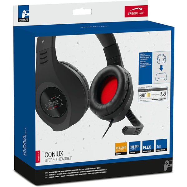 Buy Speedlink Coniux Stereo Headset With Mic For Ps4 Black In Egypt | Shamy Stores
