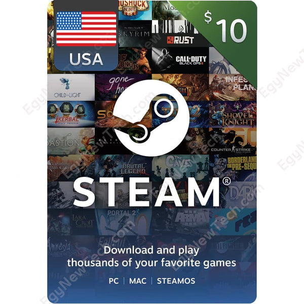 Buy Steam Gift Card 10$ Usa In Egypt | Shamy Stores